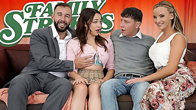 Step Siblings Rissa And Rion Have Been Fucking Behind Their Step-parents' Backs But They Get Caught