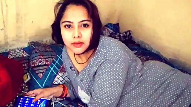 Desi stepsis took her stepbro room for a night where he want to sleep with hot teen stepsister in Hindi