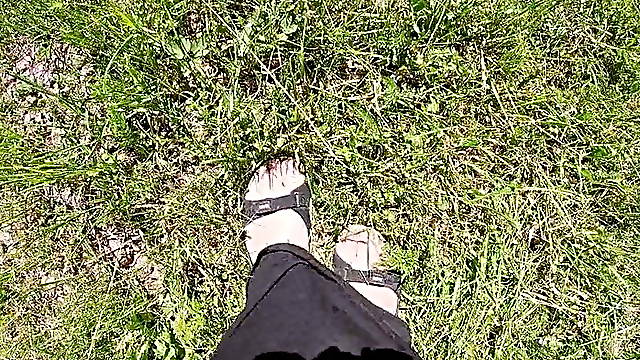 Feet Whipping With Itchy Nettles