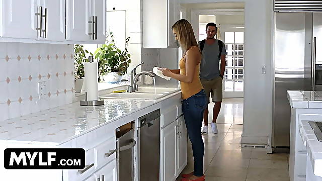 Mylf - Naughty Asian Milf Wraps Her Lips To Big Boner Covering It With Glistening Spit