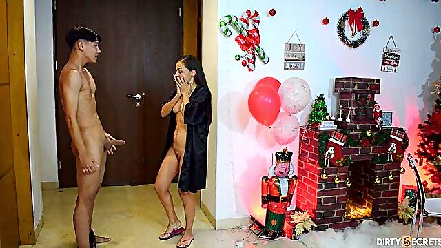 STEPMOTHER FUCKS STEPSON ON CHRISTMAS.