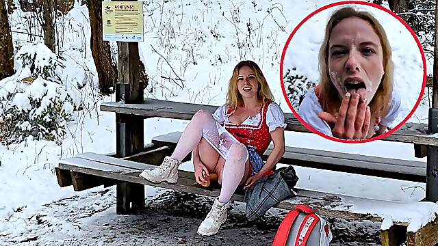 Whore on the mountain! Now theyre already fucking on the hiking trail! There is no sin on this mountain pasture!