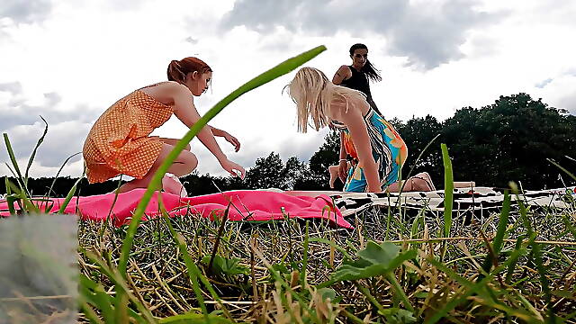 Under Their Mini Skirts No Panties Girls Try on Haul with a Big Ass Blonde a Skinny and Hot Sexy Redhead with a MILF