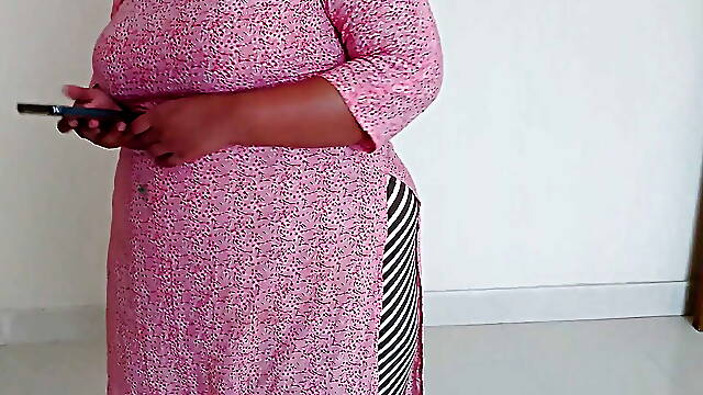 Tamil sexy aunty was talking on phone, when naked stepson fucked her - Then She Gets Hot Next day &amp; Needs her Huge Fuck - Cumsot