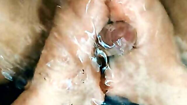 Footjob in the water