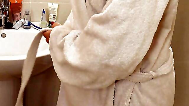 My husband watches me while I get ready for my lover