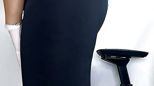 Jerk off instruction with gloves and leggins (custom video)