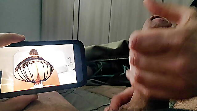 My Sexy Wife Sent Me Her Porn Video and We Watch It Togrther Masturbating. Jerk Me off Untill I Cum!