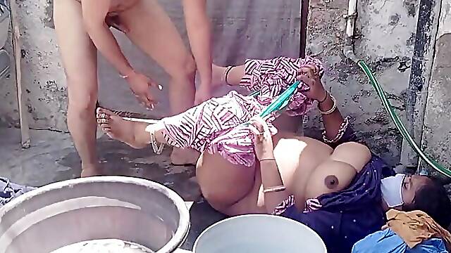 Fucked Wife While Washing Clothes