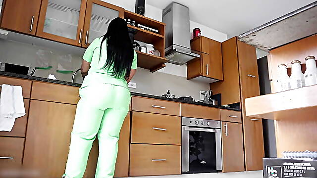 Kitchen spanking part 2
