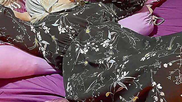 Beautiful Desi Milfs Pussy Eating - Hijabi Wife Moaning Loud with Pleasure - Juicy Hairy Pussy