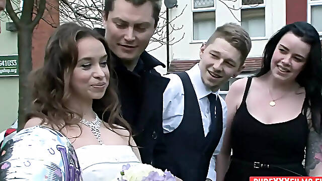 Busty tattooed MILF Stacey Saran fucked in her wedding dress from Pascal White