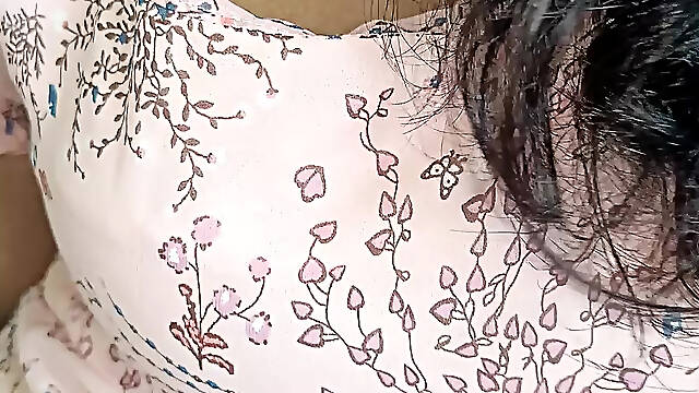 School girl showing structure for boyfriend