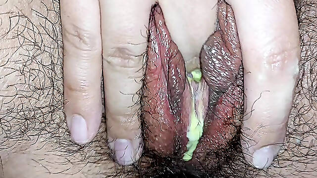 Amateur wife masturbates and fingers pussy until orgasm