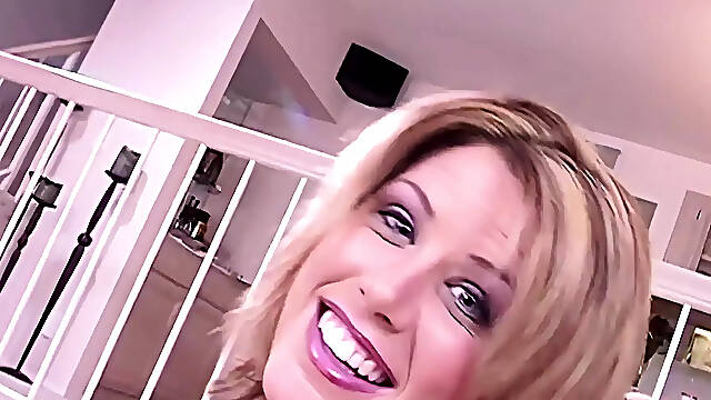 These two lucky guys bust their nuts on Lisas face and pussy