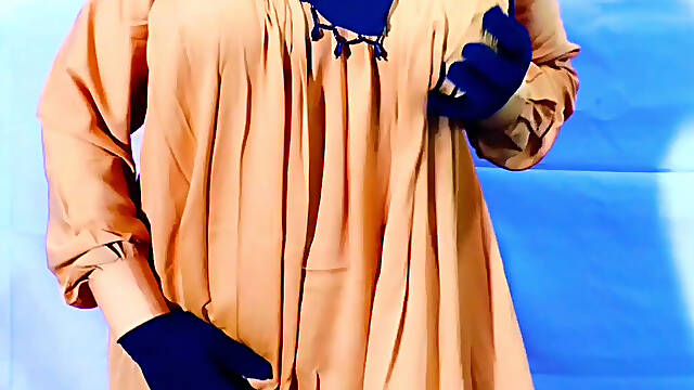 Beautiful Amena Bhabhi has sex indoors wearing a burqa and hijab