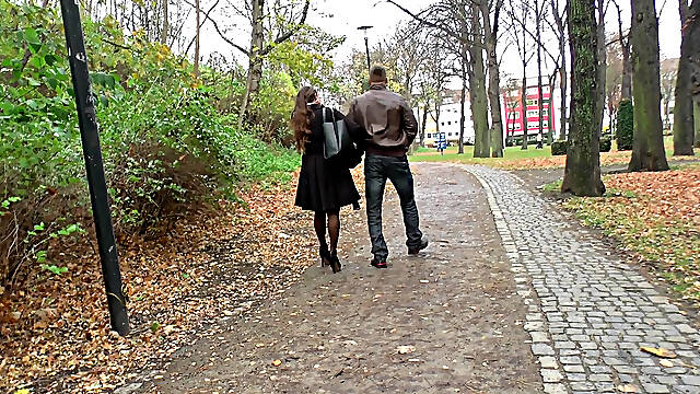 Stunning MILF gets pleasured indoor and outdoor