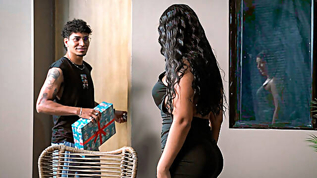 My stepsons best friend knows how to give good gifts hard sex! - thiago lopez &amp; lina henao