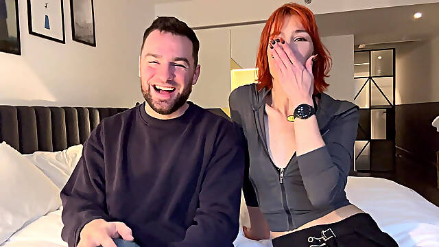 Sex Shop Trip Leads to Tall Skinny Redhead MILF Takes Big White Dick Ass to Mouth