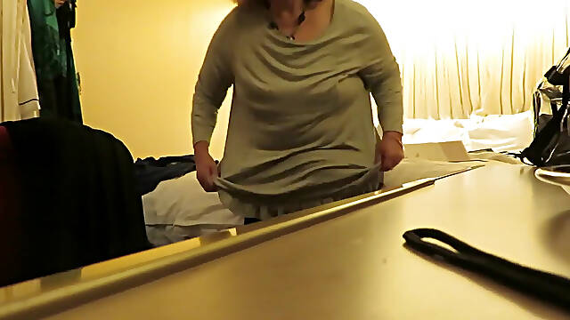 Nurse Vicki being naughty in hotel showing off her bits for you