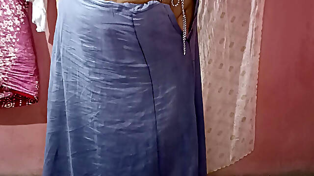 Yellow Saree Dropping Solo Sfw