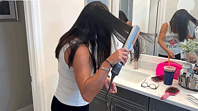 Hair Drying Hottie - Brooke