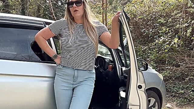 Jeans Wetting Public -Waiting for My Friend But I Couldnt Hold It!