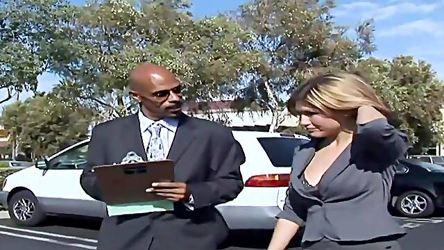 Leigh Livingston cute secretary gets a baseball sized black cock from Justin Long, and is ruined for life