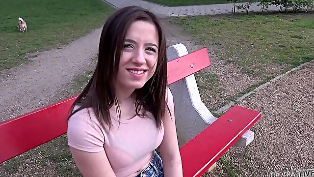 Close up video of girlfriend Gabriella Lati having her first anal