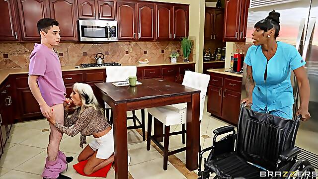 Amazingly hot mature bitches decide to share ripe inches in filthy FFM manners