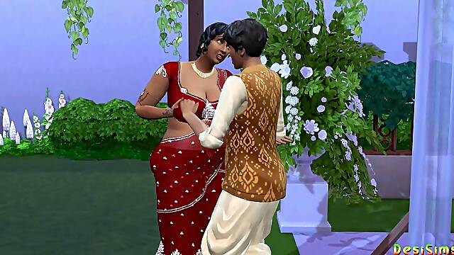 Desi MILF Aunty Let Prakash Play with Her Body Before the Wedding - Wickedwhims