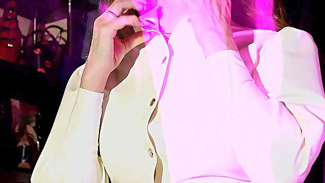 Mistress Eva Latex Fetish White Leggins Solo Femdom BDSM Goddess Hot Big Ass MILF Art