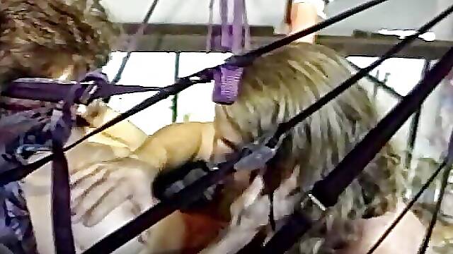 Tied up MILF with perfect body pounded until cum on tits