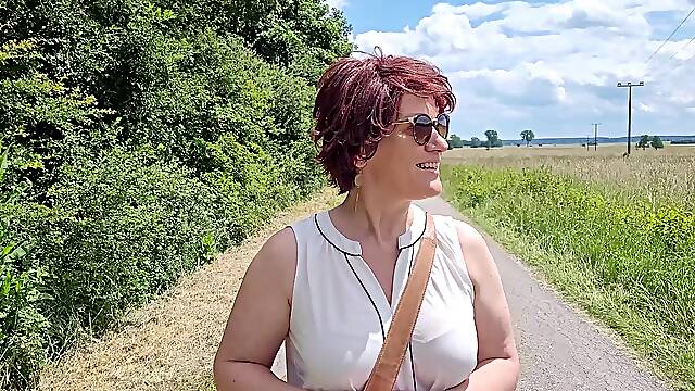 Dildo Fucking in the Middle of the Street