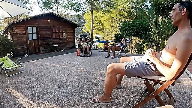 Showing My Cock to My Girlfriend and Her Best Friend to Get a Great Blowjob