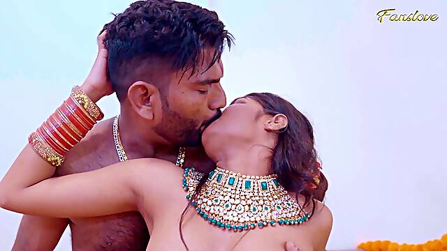 Slim Bhabhi Enjoyed Her First Suhagrat Night and Fucked Hard