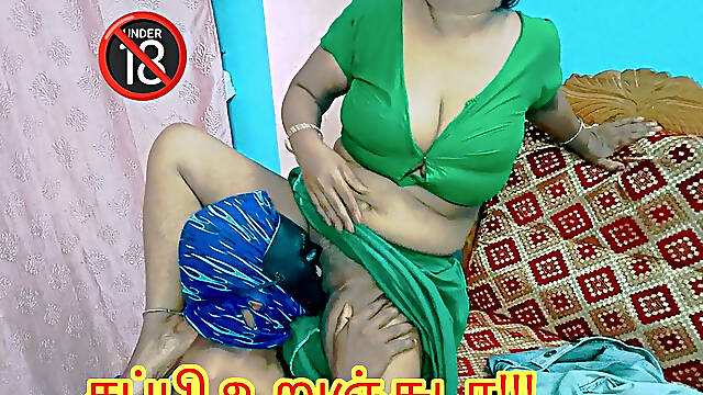 Horny Step Stepsister Is Eagerly Waiting to Take Her Stepbrother's Cock After a Long Time - Full Tamil Audio with Loud Moaning