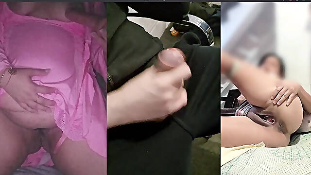 Esex Threesome with Pinay and Brazil Egirls on Discord Video Call Cumming and Squirting Together
